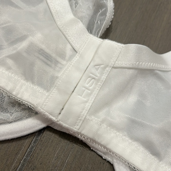 NWT! HSIA White Lace Bra 44D - Picture 6 of 10
